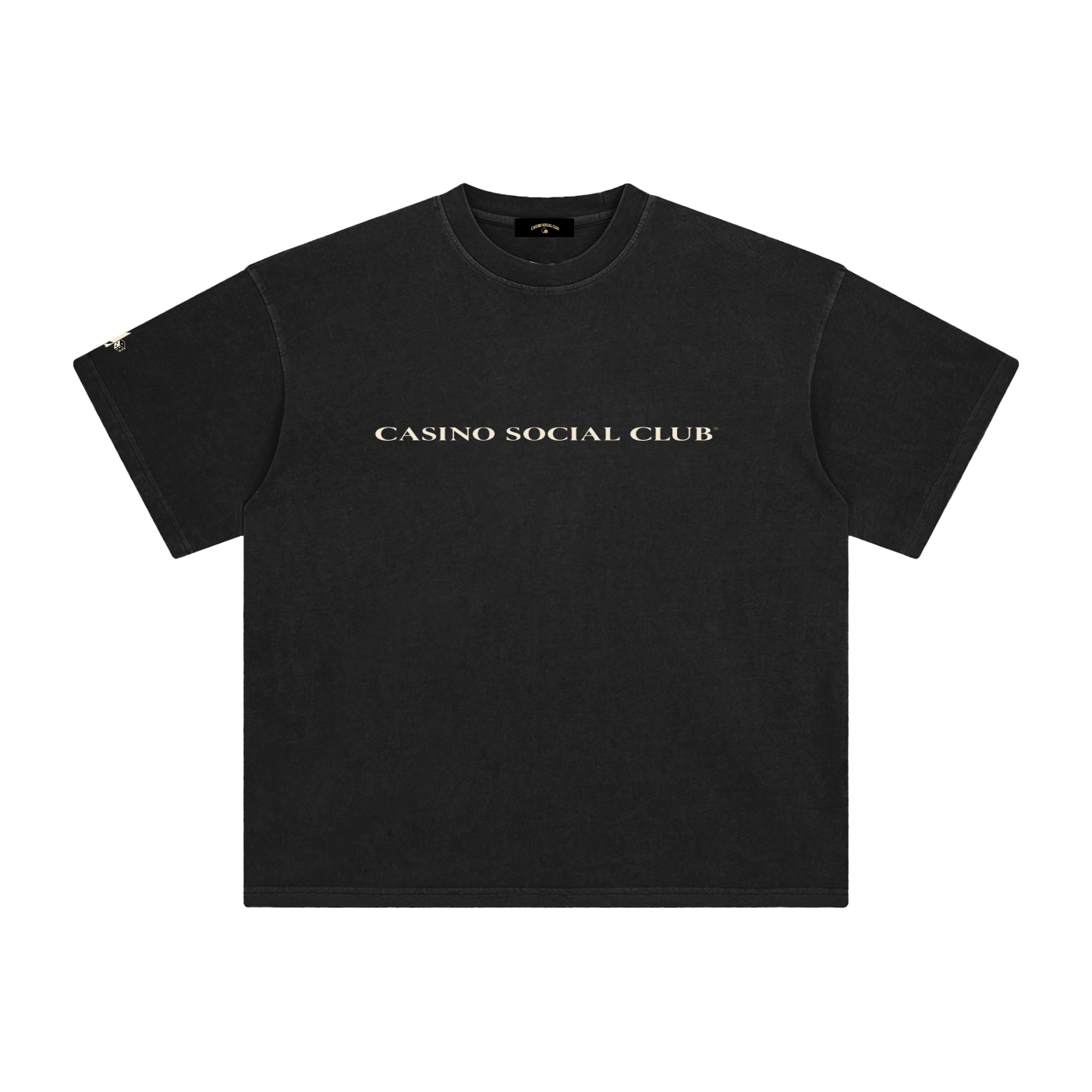Casino Social Club Vintage Washed Tee — Chest Logo